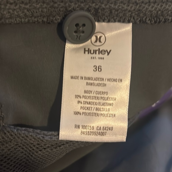 NWT Hurley All Day Hybrid Shorts in Gray. Men's 36. Classic skater/street style! - Picture 14 of 15